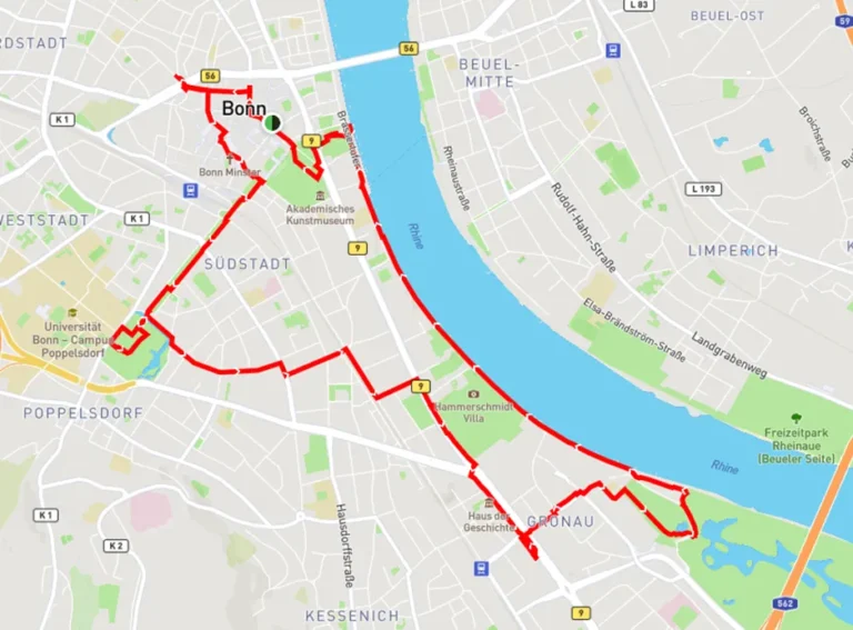 Karte Stadtrundgang Best of Bonn